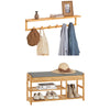 Conjunto de sapateira e bengaleiro de parede SoBuy FSR47-N+FHK06-N
