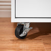 Suporte para impressora SoBuy ASK09-W com rodas, 2 gavetas, 1 porta de vidro, 75 x 40 x 76 cm
