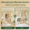 SoBuy KLS04-II-W Barra Telescópica Perchero Burro Ropa Resistente Blanco
