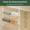 SoBuy KLS04-II-W Barra Telescópica Perchero Burro Ropa Resistente Blanco