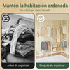 SoBuy KLS04-II-W Barra Telescópica Perchero Burro Ropa Resistente Blanco