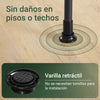 Cabide telescópico SoBuy FRG34-SCH com 3 barras e 3 cestos, preto