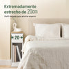 SoBuy FBT111-W Mesita de Noche Estrecha con cajón y Estante Blanco 20x35x60 cm