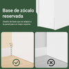 SoBuy FBT111-W Mesita de Noche Estrecha con cajón y Estante Blanco 20x35x60 cm
