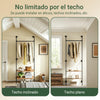 SoBuy KLS20-SCH Perchero de Pared con 2 Estantes MDF Negro 91,5x48x220cm