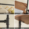 SoBuy KLS20-SCH Perchero de Pared con 2 Estantes MDF Negro 91,5x48x220cm