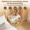 SoBuy FBT175-E-WN Mesita Flotante con lámpara de Sensor de Movimiento extraíble y 2 cajones