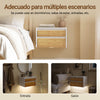 SoBuy FBT175-E-WN Mesita Flotante con lámpara de Sensor de Movimiento extraíble y 2 cajones