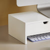 Suporte para monitor BBF02-W com 2 gavetas, pré-venda - SoBuy, branco