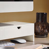 Suporte para monitor BBF02-W com 2 gavetas, pré-venda - SoBuy, branco