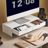 Suporte para monitor BBF02-W com 2 gavetas, pré-venda - SoBuy, branco