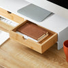 SoBuy BBF02-WN Soporte para monitor con 2 cajónes Blanco y Natural