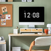 SoBuy BBF02-WN Soporte para monitor con 2 cajónes Blanco y Natural
