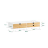 SoBuy BBF11-WN Soporte para monitor con 3 cajones Blanco y Natural