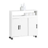 SoBuy BZR02-W Carrito multiuso para Baño con 2 estantes y 2 bandejas Blanco