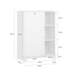 Armário de casa de banho SoBuy BZR105-W com 1 cesto de roupa suja e 3 prateleiras