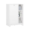 Armário de casa de banho SoBuy BZR105-W com 1 cesto de roupa suja e 3 prateleiras