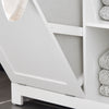 Armário de casa de banho SoBuy BZR105-W com 1 cesto de roupa suja e 3 prateleiras