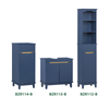 SoBuy BZR114-B Cesto para roupa suja com 1 cesto e 1 gaveta azul
