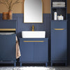SoBuy BZR113-B Armario para Debajo del Lavabo 2 Puertas Azul