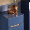 SoBuy BZR114-B Cesto para roupa suja com 1 cesto e 1 gaveta azul