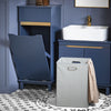 SoBuy BZR114-B Cesto para roupa suja com 1 cesto e 1 gaveta azul