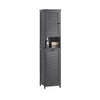 Armário de casa de banho SoBuy BZR124-DG com 1 cesto de roupa, cinzento-escuro