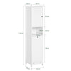 SoBuy BZR124-W Mueble Columna de Baño con 1 Cesto para Ropa Sucia Blanco