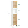 Armário de casa de banho SoBuy BZR127-W com 1 compartimento e 2 portas