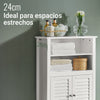 Armário de casa de banho SoBuy BZR13-W com 2 prateleiras e 2 portas, branco