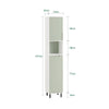 Armário de casa de banho SoBuy BZR137-GR com 1 cesto de roupa suja, verde