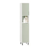 Armário de casa de banho SoBuy BZR137-GR com 1 cesto de roupa suja, verde