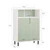 Armário de chão para casa de banho SoBuy BZR138-GR com 2 portas e 1 compartimento, verde