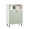 Armário de chão para casa de banho SoBuy BZR138-GR com 2 portas e 1 compartimento, verde