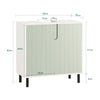 SoBuy BZR139-GR Mueble para Debajo del Lavabo Fregadero Verde y Blanco