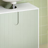 SoBuy BZR139-GR Mueble para Debajo del Lavabo Fregadero Verde y Blanco
