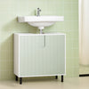 SoBuy BZR139-GR Mueble para Debajo del Lavabo Fregadero Verde y Blanco