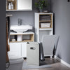 Armário de chão para casa de banho SoBuy BZR146-W com 2 prateleiras e 1 cesto de roupa suja, branco
