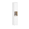 Armário de casa de banho alto SoBuy BZR147-W com 2 compartimentos e 2 portas, branco