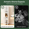 Armário de casa de banho alto SoBuy BZR147-W com 2 compartimentos e 2 portas, branco