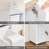 Armário de casa de banho pré-venda SoBuy BZR151-W para espaços estreitos, branco, 20x96x20 cm