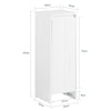 SoBuy BZR154-W Cesto de roupa branco 30 x 30 x 87 cm