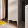 SoBuy BZR154-W Cesto de roupa branco 30 x 30 x 87 cm