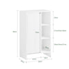 Armário de casa de banho SoBuy BZR156-W com 1 cesto e 3 compartimentos abertos 50 x 30 x 86 cm branco
