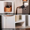 Armário de casa de banho SoBuy BZR156-W com 1 cesto e 3 compartimentos abertos 50 x 30 x 86 cm branco