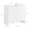SoBuy BZR157-W Mueble de lavabo con puerta estampada Blanco