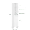 Armário de coluna para casa de banho SoBuy BZR158-W com 1 cesto branco 30 x 30 x 170 cm