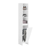 Armário de coluna para casa de banho SoBuy BZR158-W com 1 cesto branco 30 x 30 x 170 cm
