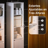 Armário de coluna para casa de banho SoBuy BZR158-W com 1 cesto branco 30 x 30 x 170 cm
