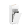 SoBuy BZR159-W Armario Auxiliar con 1 cesto Estanterías de Baño Blanco